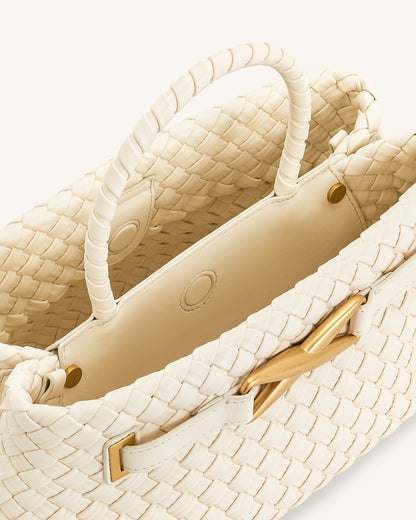 Jw Pei Elora Woven Tote Bag White