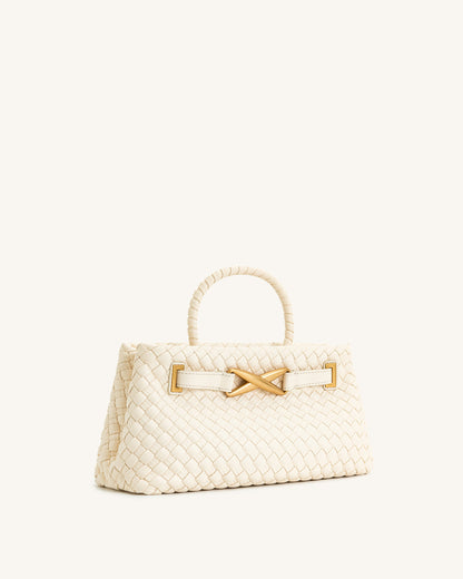 Jw Pei Elora Woven Tote Bag White