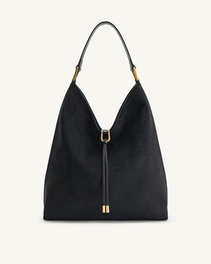 Jw Pei Aria Faux Suede Shoulder Bag Black