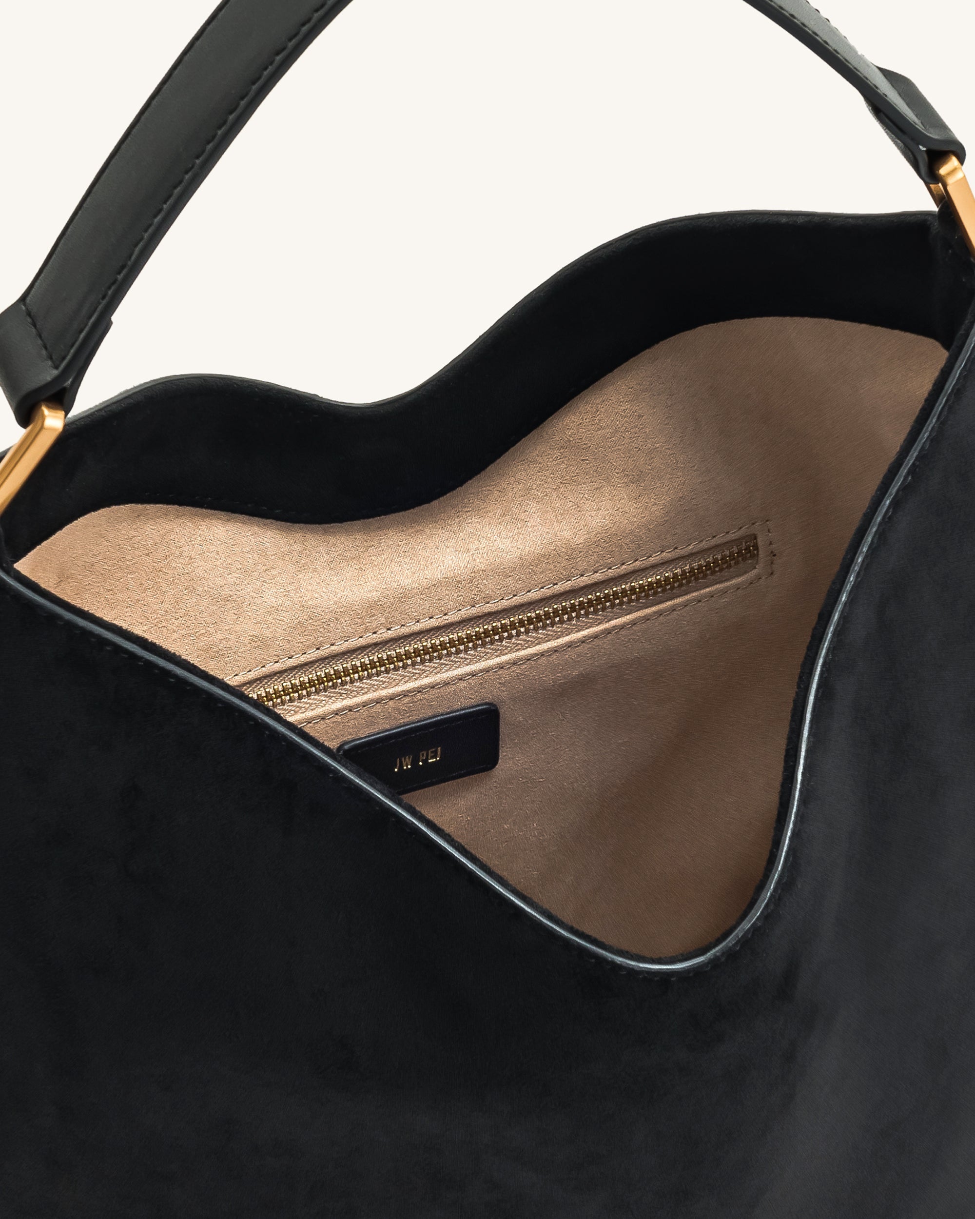 Jw Pei Aria Faux Suede Shoulder Bag Black