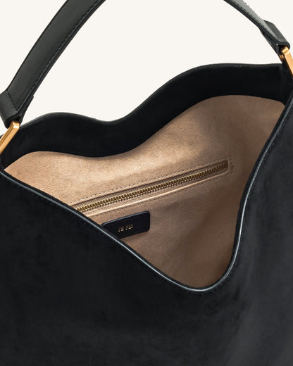 Jw Pei Aria Faux Suede Shoulder Bag Black