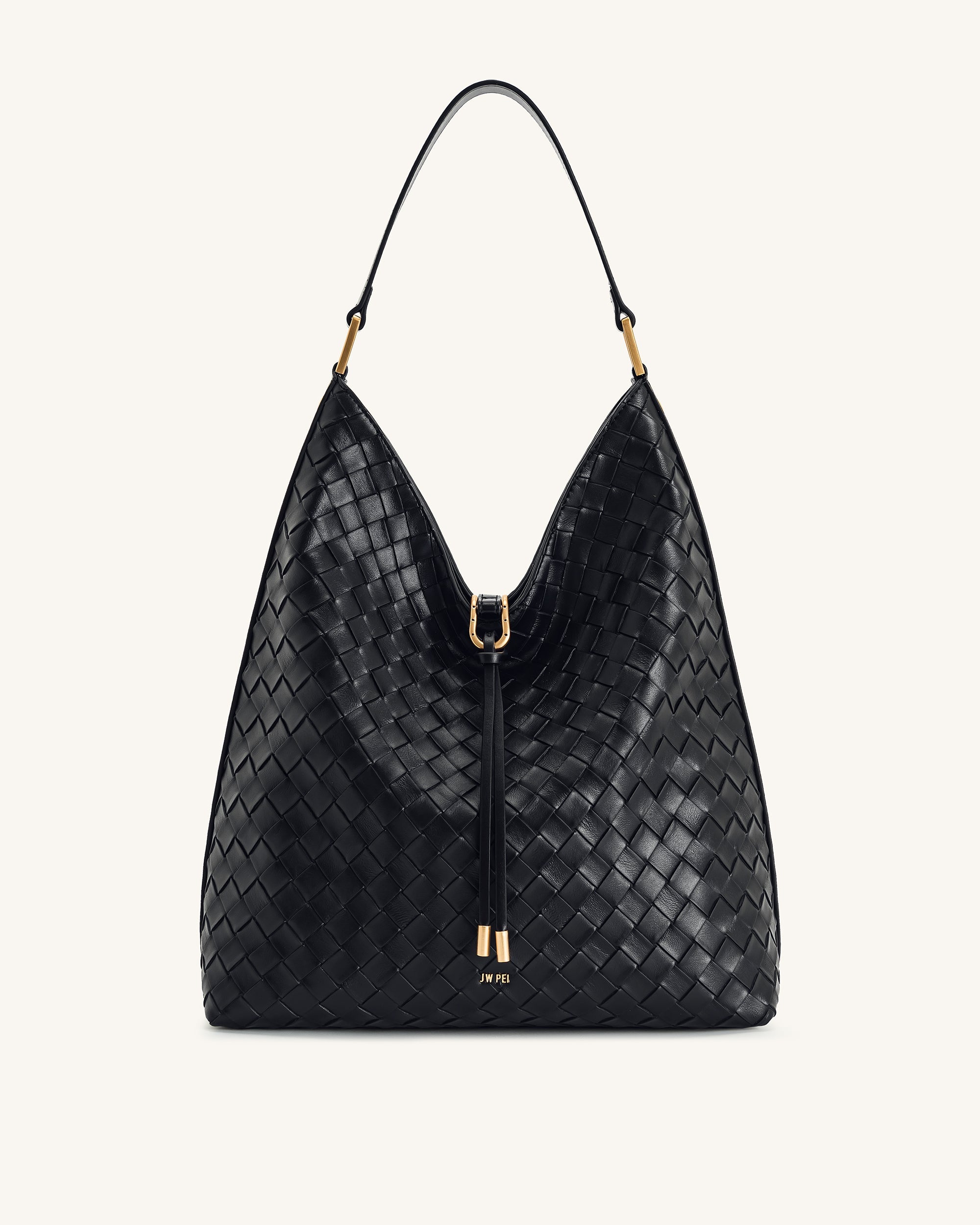 Jw Pei Aria Woven Texture Shoulder Bag Black