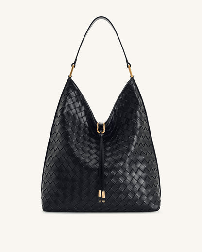 Jw Pei Aria Woven Texture Shoulder Bag Black