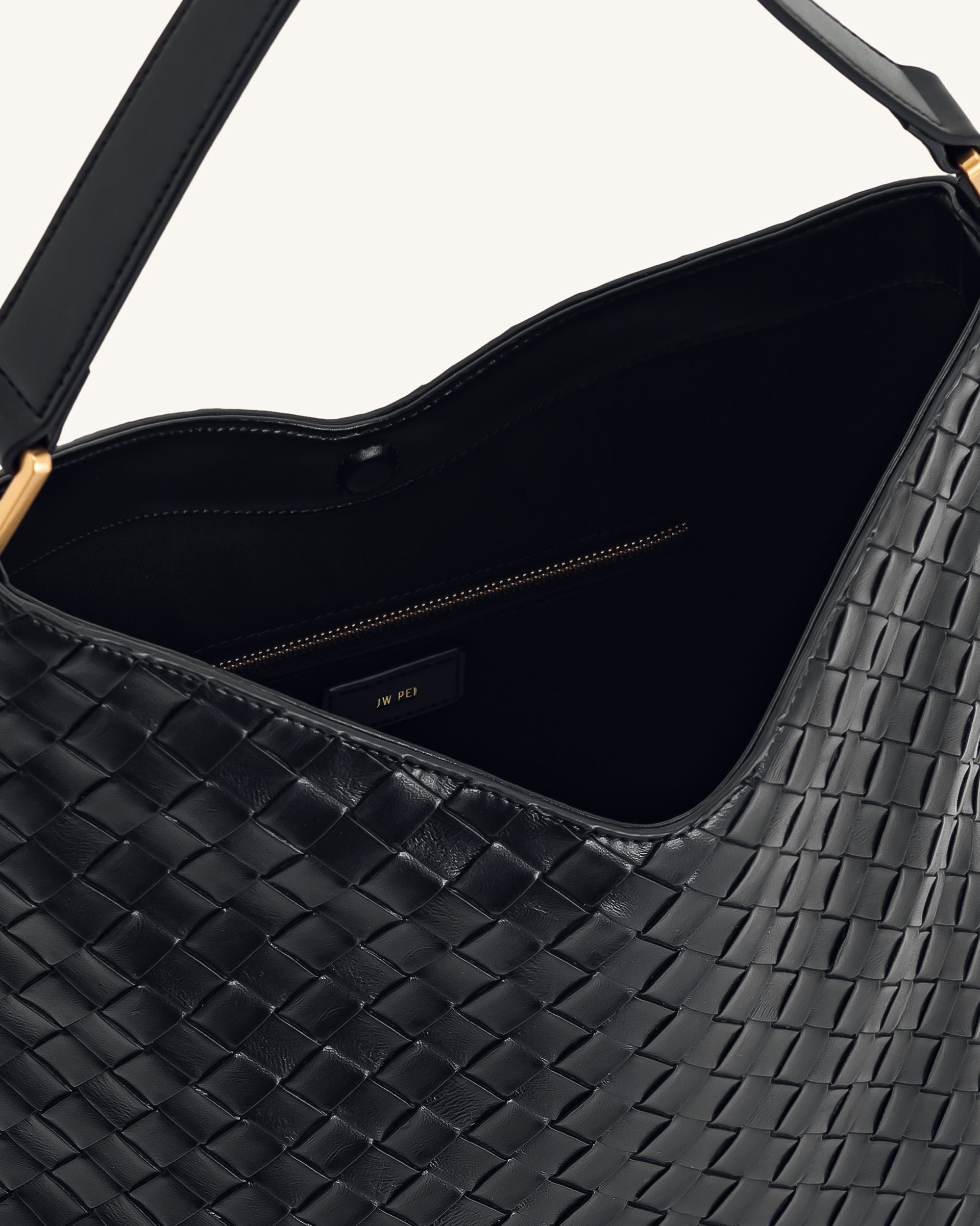 Jw Pei Aria Woven Texture Shoulder Bag Black