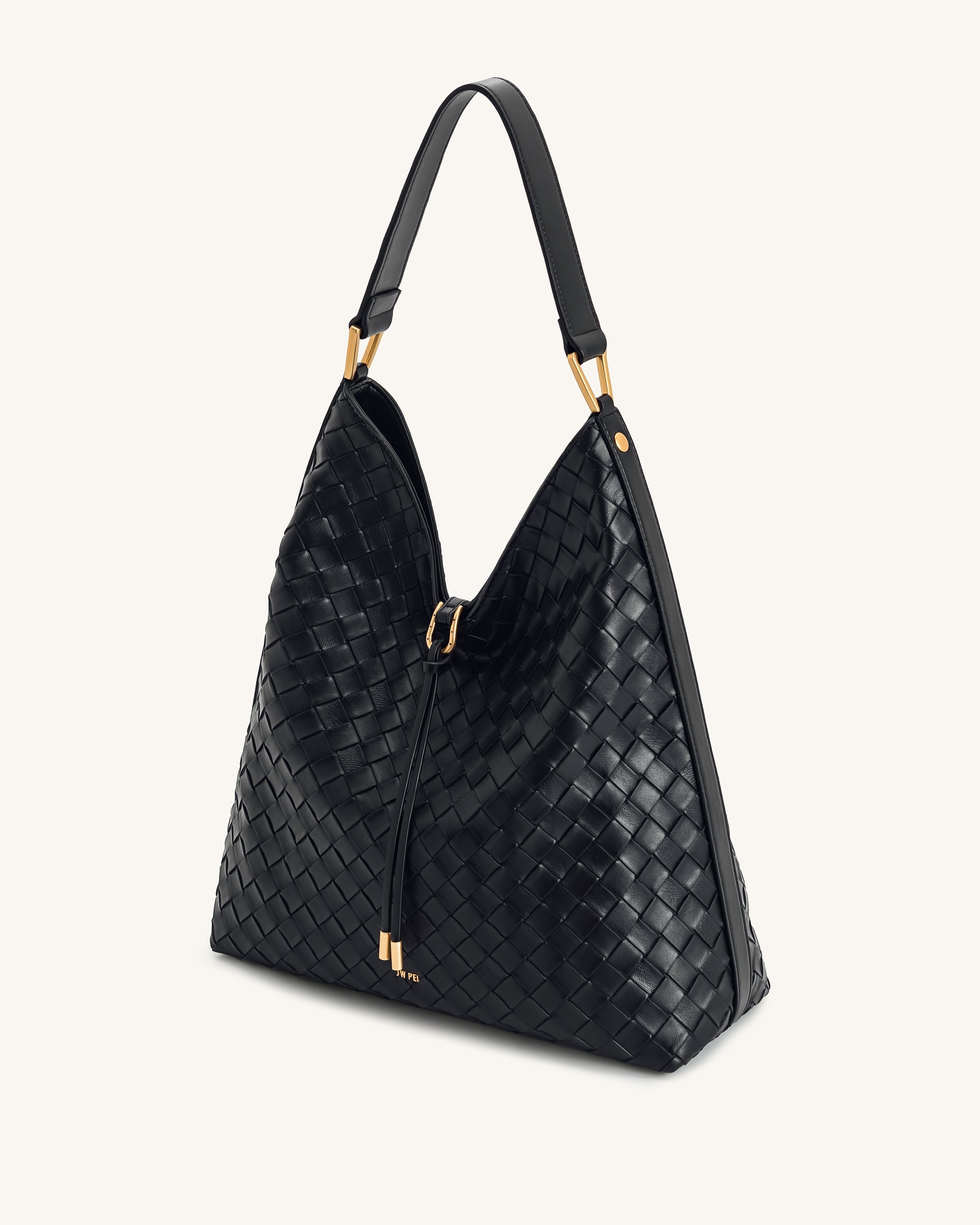 Jw Pei Aria Woven Texture Shoulder Bag Black
