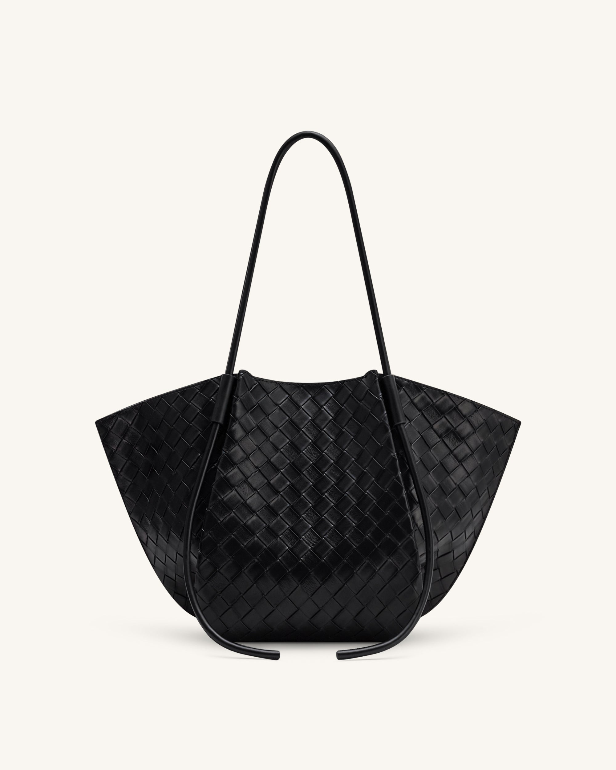 Jw Pei Nala Wide Weave Texture Tote Bag Black