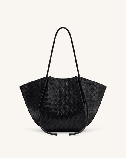 Jw Pei Nala Wide Weave Texture Tote Bag Black
