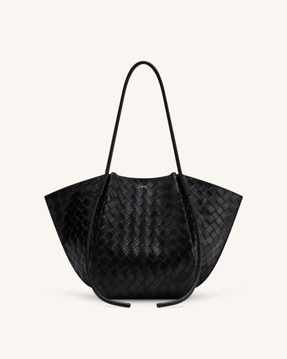 Jw Pei Nala Wide Weave Texture Tote Bag Black
