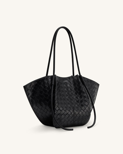 Jw Pei Nala Wide Weave Texture Tote Bag Black