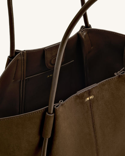 Jw Pei Nala Wide Tote Bag Mocha Brown