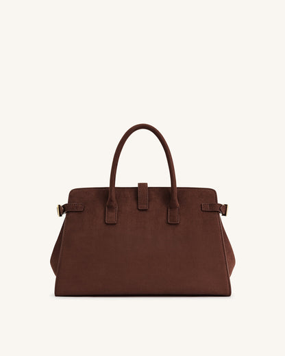 Jw Pei Saige Faux Suede Tote Bag Brown