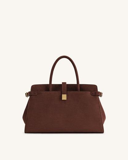 Jw Pei Saige Faux Suede Tote Bag Brown