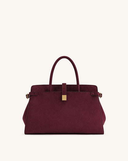 Jw Pei Saige Faux Suede Tote Bag Burgundy