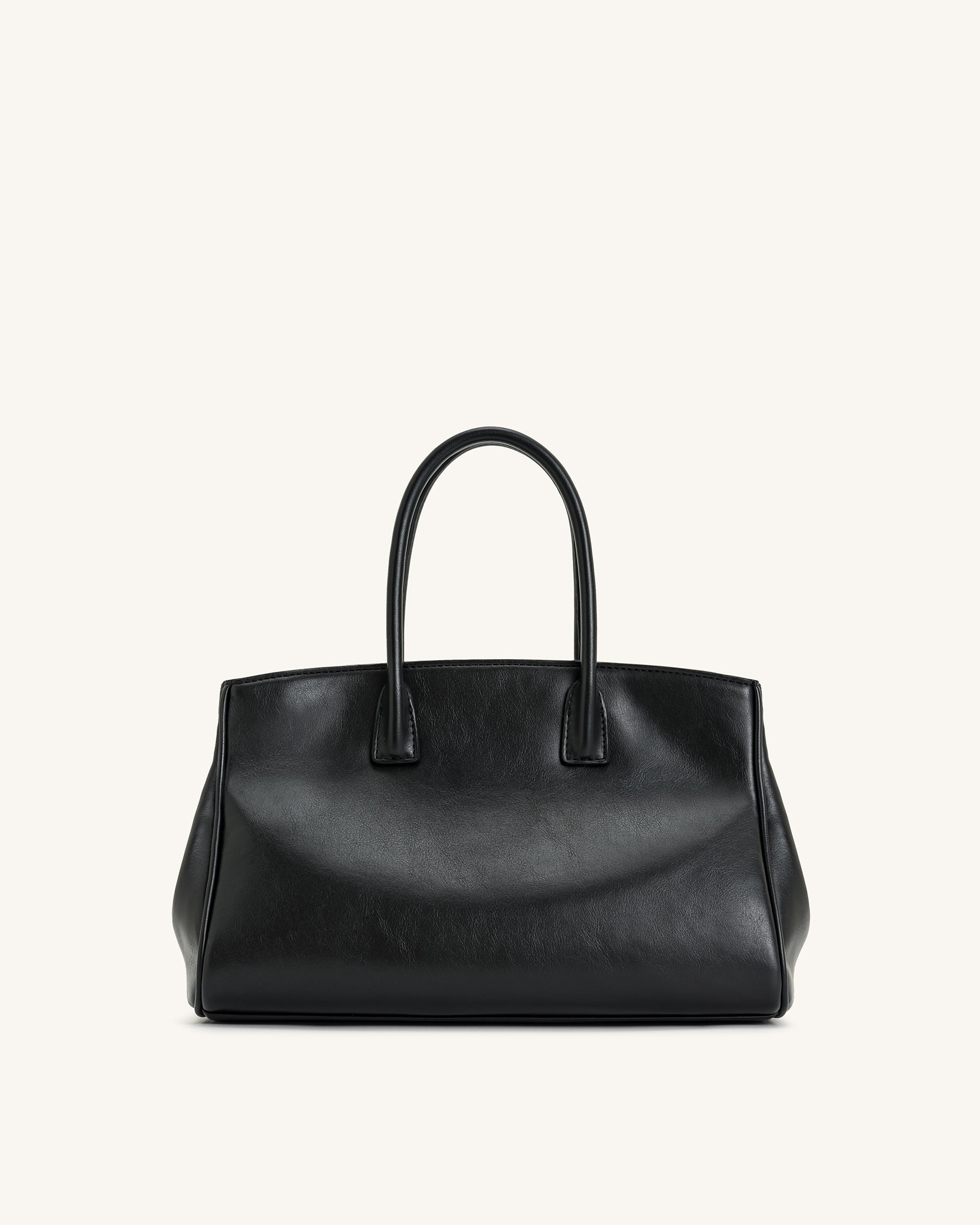Jw Pei Ziva Metal Lock Decoration Tote Bag Black