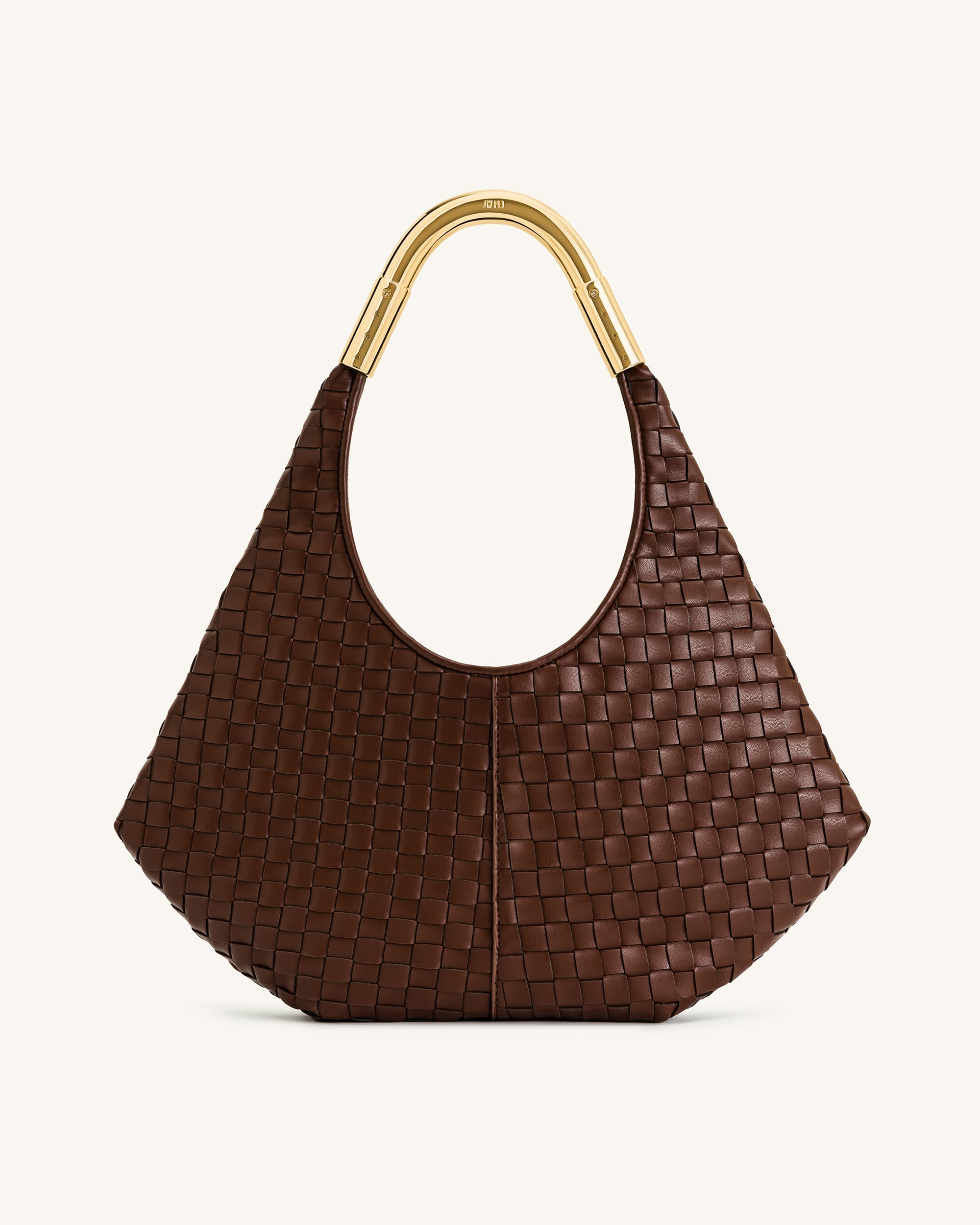 Jw Pei Olivia Hand Woven Metal Handle Hobo Bag Brown