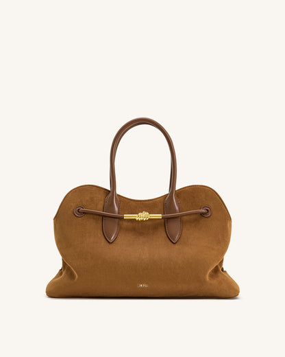 Jw Pei Adele Metal Rope Knot Tote Bag Caramel Brown