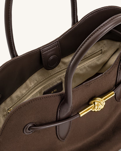 Jw Pei Adele Metal Rope Knot Tote Bag Mocha Brown