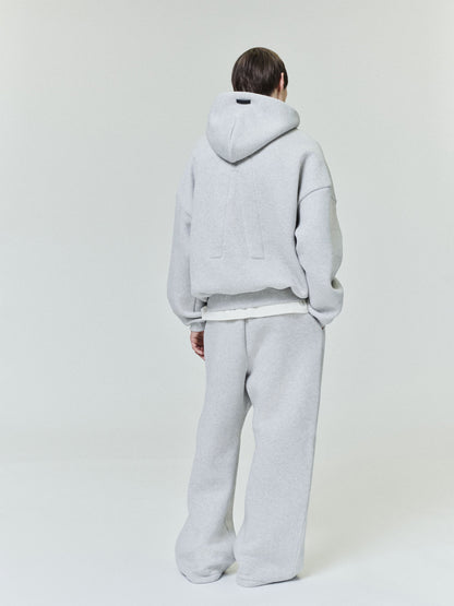 Essentials Athletics Half Zip Hoodie Melange Grey