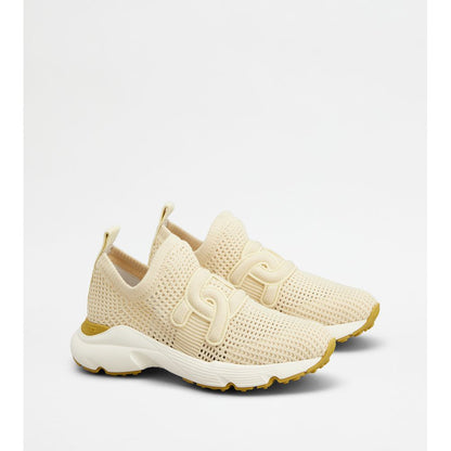 Tods Kate Slip-On Sneakers In Fabric Yellow Womens