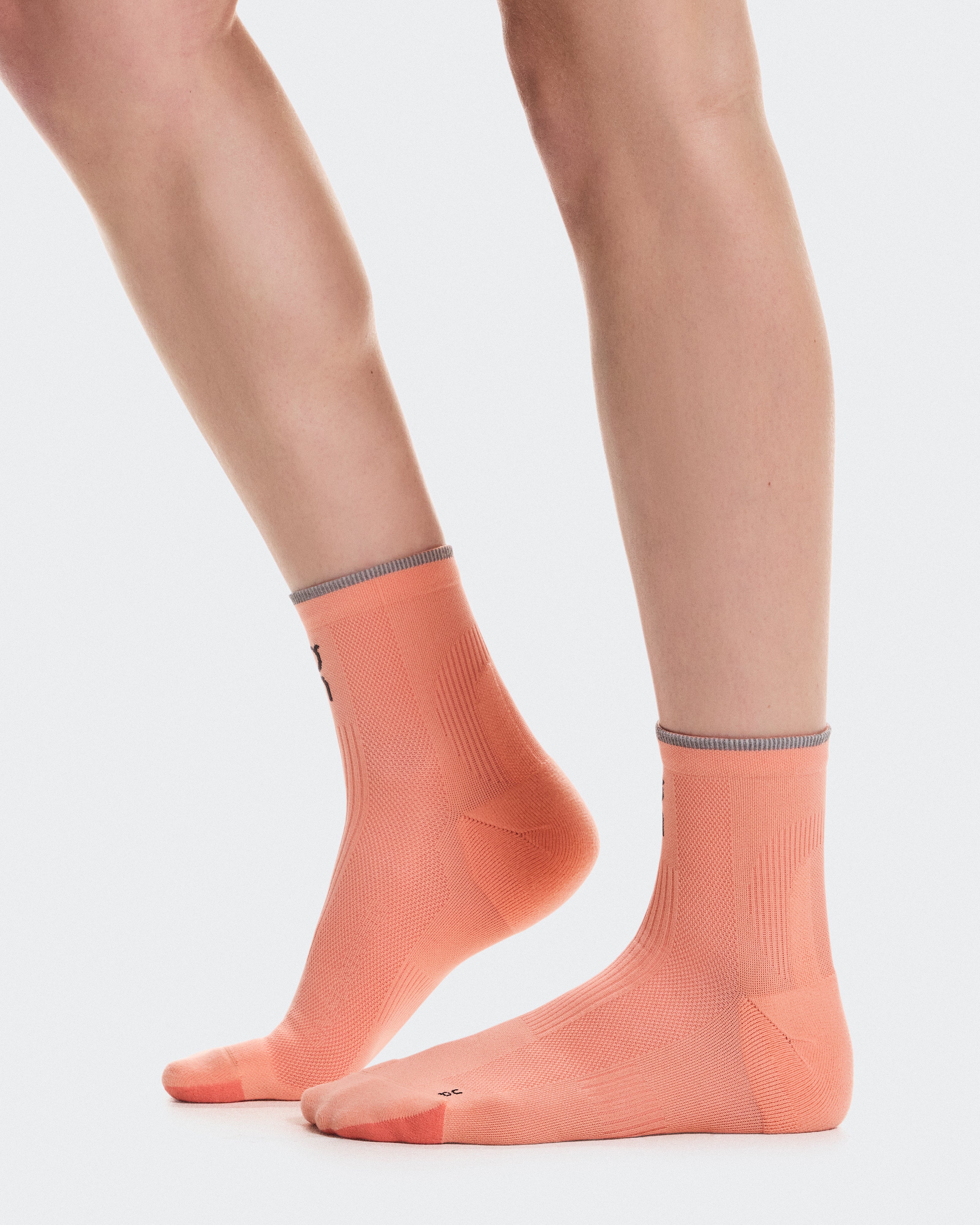 On Elite Run Sock Mid Sunstone | Reef