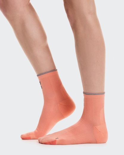 On Elite Run Sock Mid Sunstone | Reef
