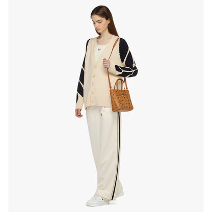MCM Mini Toni Top-zip Shopper In Visetos