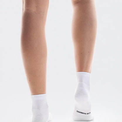 On Core Run Sock Mid 2P White