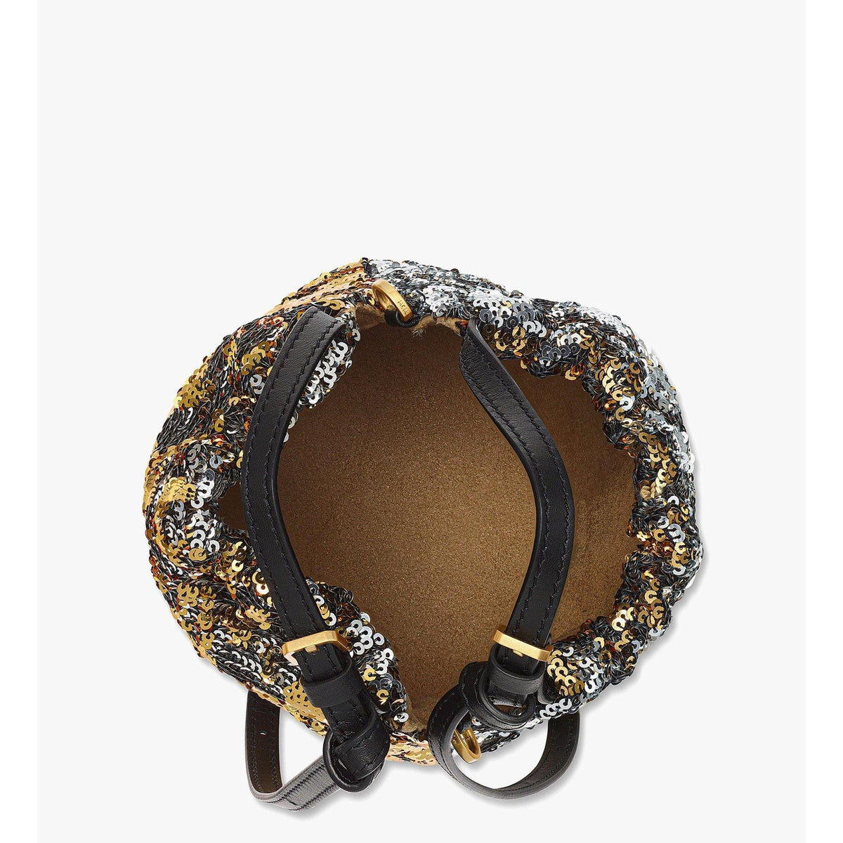 MCM Himmel Sequin Drawstring Bag