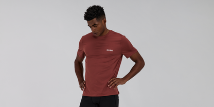 Bandit Mens Micromesh Run Tee Mahogany
