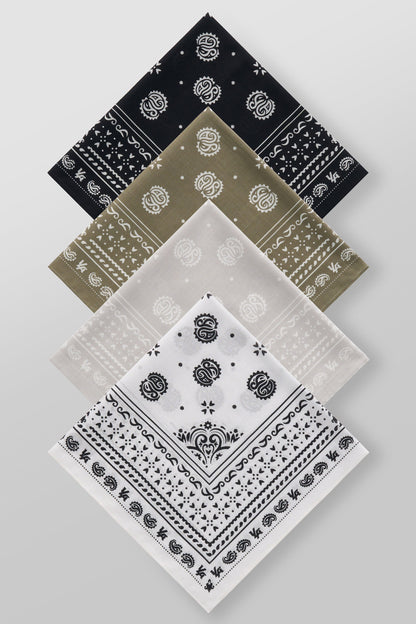 YoungLA 9033 - Lah Bandanas - 4 Pack Pack 3 B