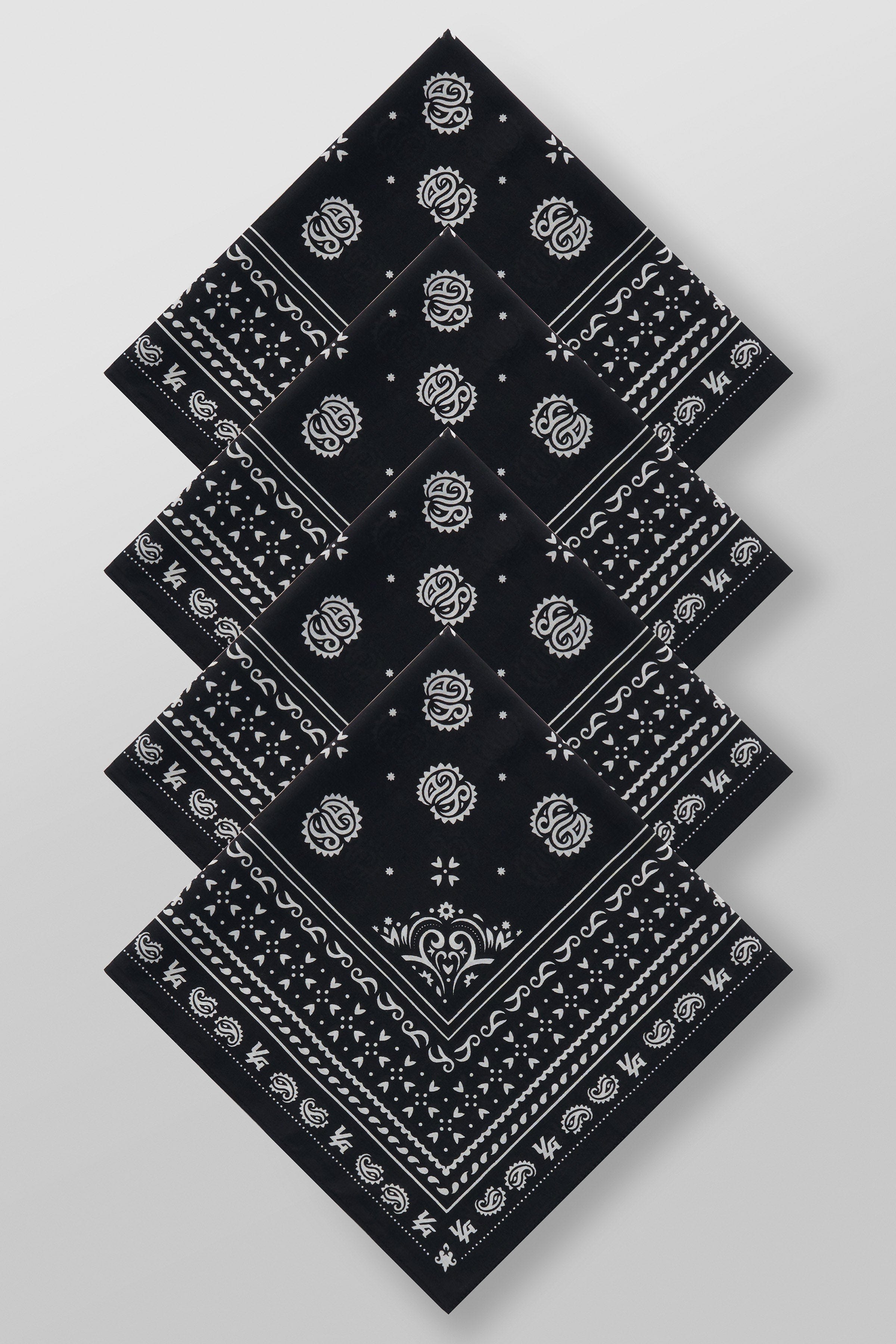 YoungLA 9033 - Lah Bandanas - 4 Pack Pack 3 B