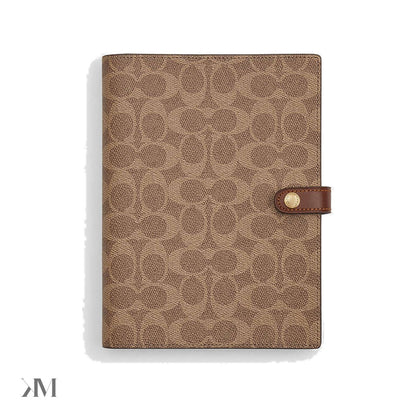 Notebook In Signature Canvas Signature Canvas-Gold-Tan-Brown Signature Canvas-Gold-Tan-Brown