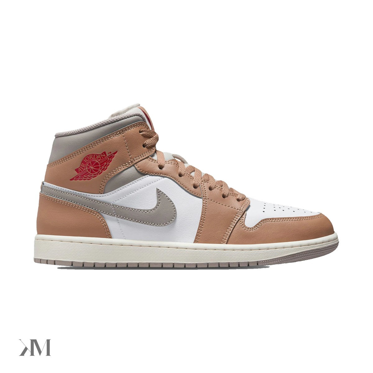 jordan 1 mid rattan white college grey
