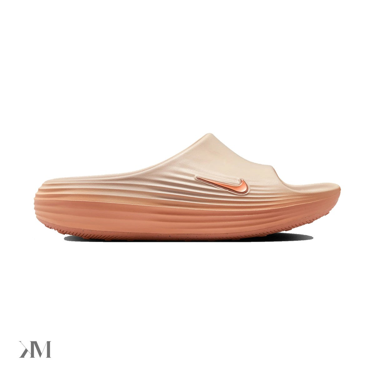 nike reactx rejuven8 slide guava ice apricot agate (women's)