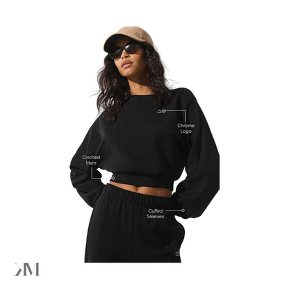 Alo Yoga Women'S Cropped Accolade Crewneck