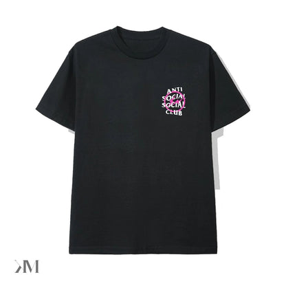 anti social social club x fragment pink bolt tee (fw19) black