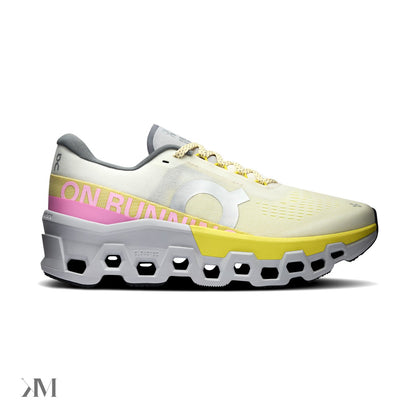 Women's On Cloudmonster 2 Ivory Lime, side profile