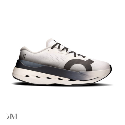 Men's On Cloudboom Max White Black, side profile