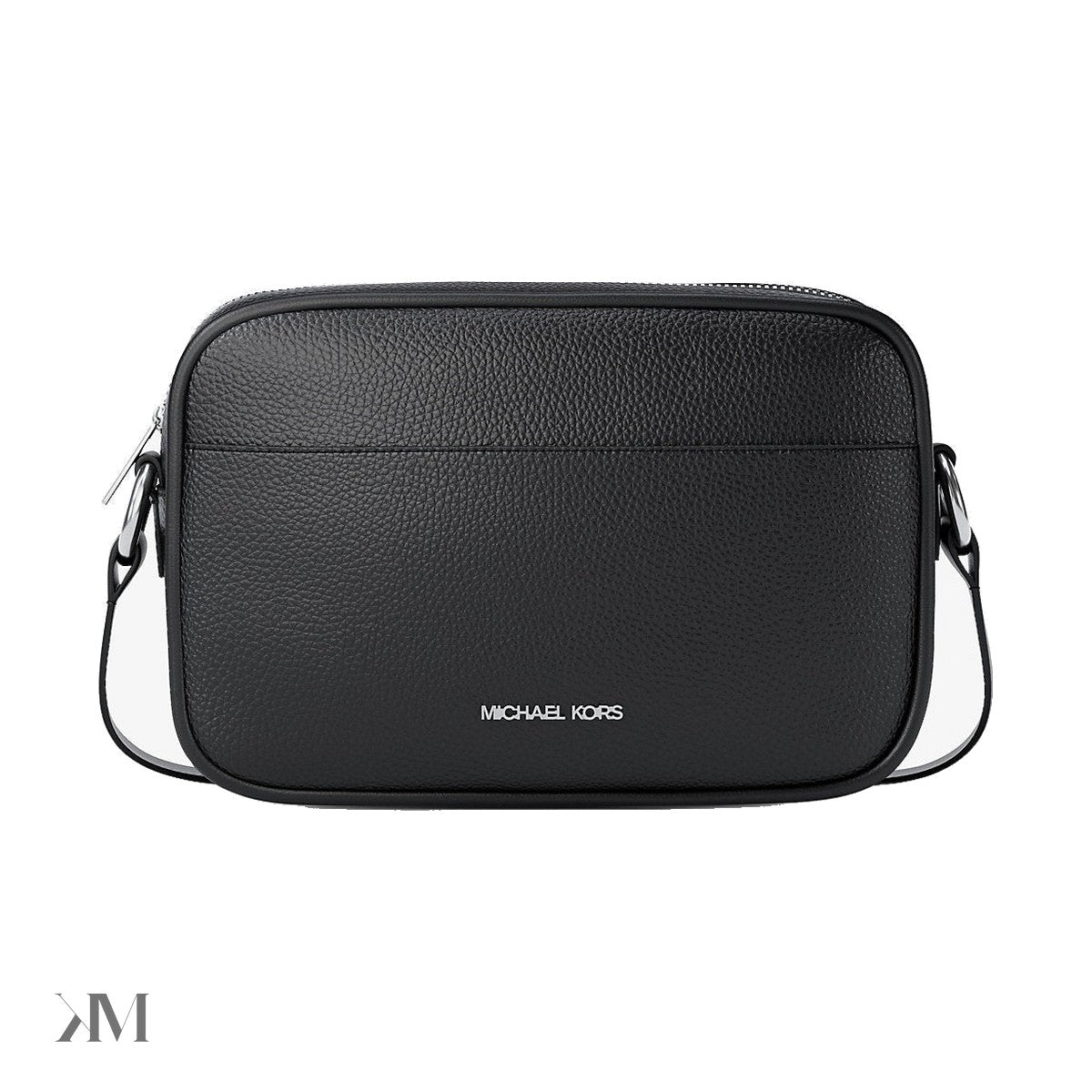 Jet Set Pebbled Leather Camera Crossbody Bag Black Black
