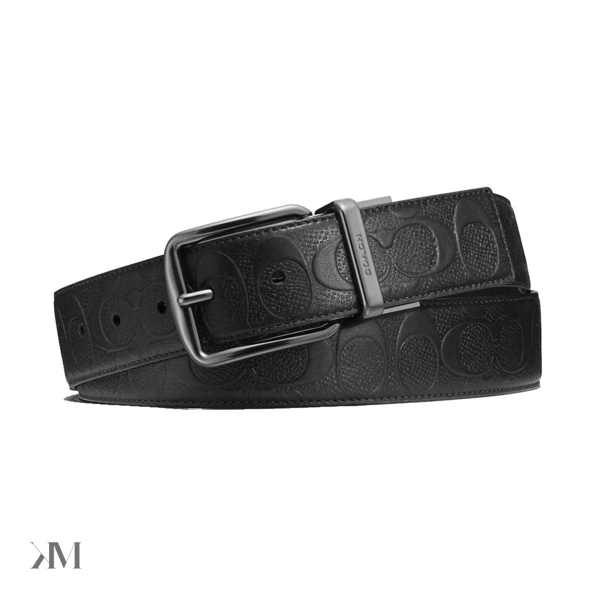 Coach Harness Buckle Cut To Size Reversible Belt, 38 Mm Black