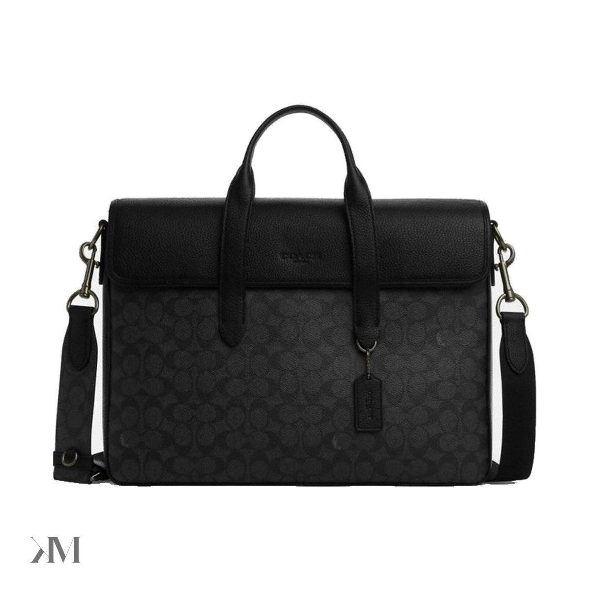 Coach Sullivan Signature Canvas Portfolio Brief, side profile