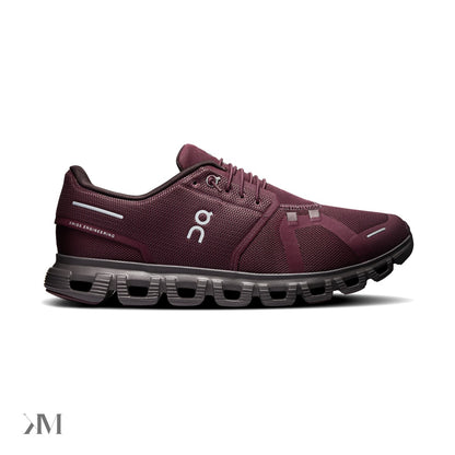 Men's On Cloud 6 Mulberry Pebble, side profile