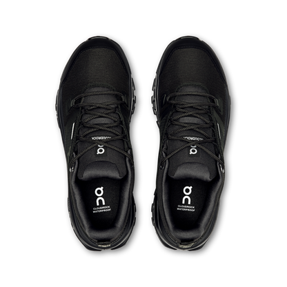 on running cloudrock low waterproof black (women's)