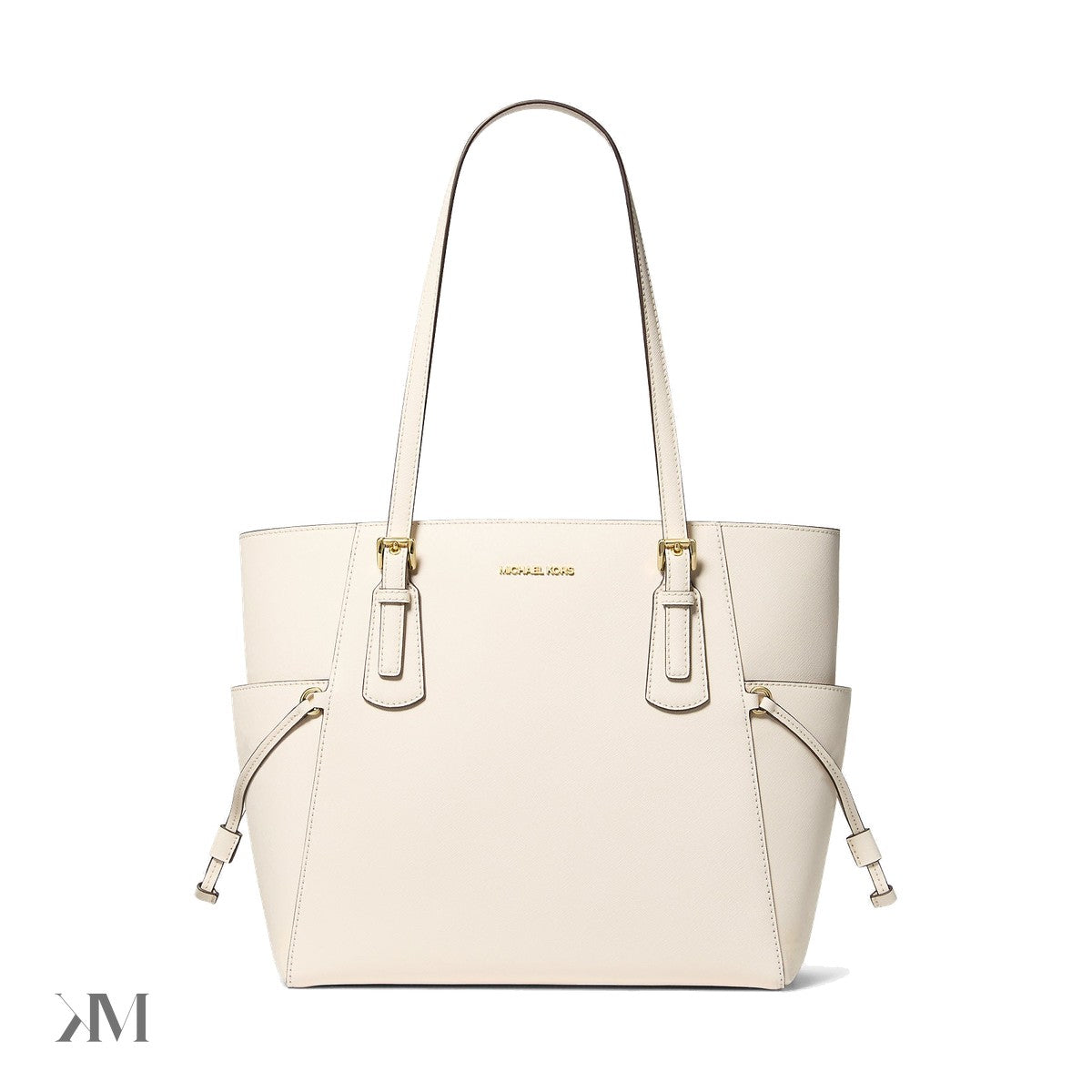Voyager Large Saffiano Leather Tote Bag Lt Cream Lt Cream