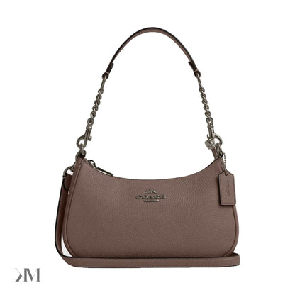 Coach Teri Shoulder Bag Gunmetal Dark Stone