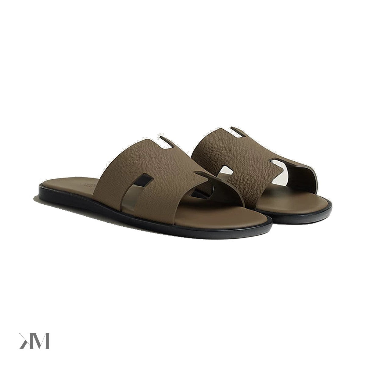 Hermes Izmir Etoupe Sandal, side profile