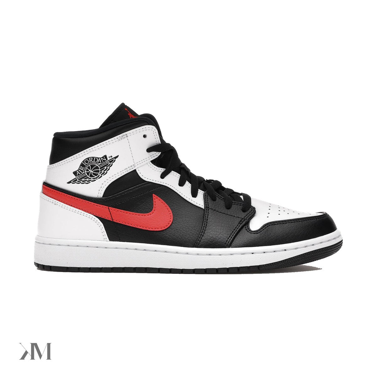 Jordan 1 Mid Black Chile Red White