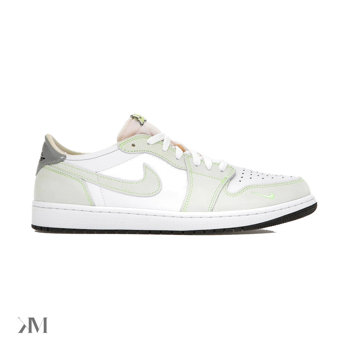 Jordan 1 Retro Low White Ghost Green Black