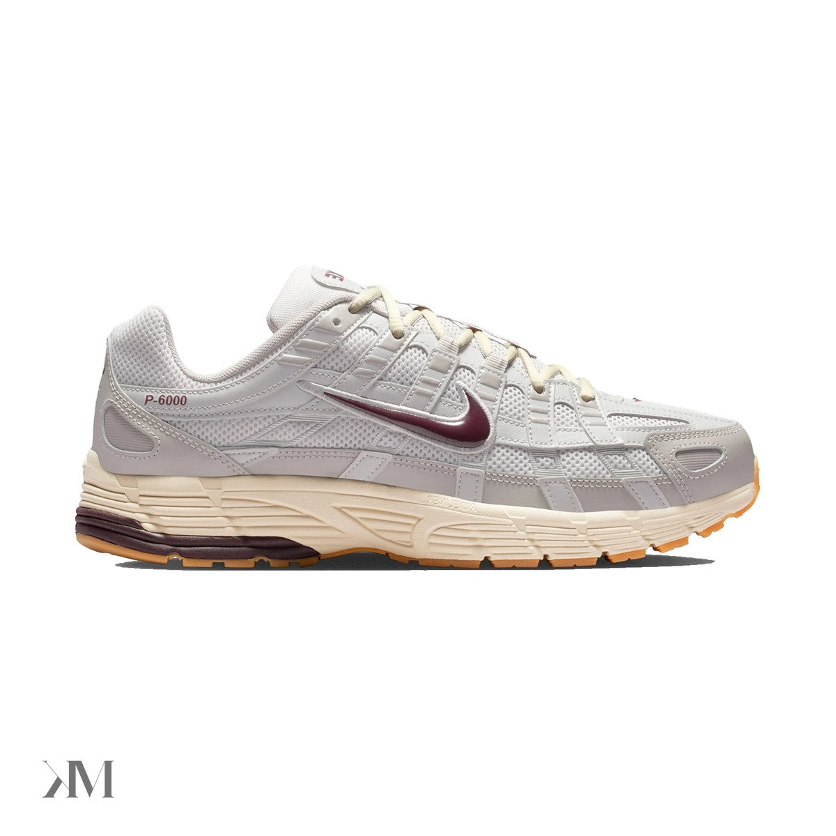 Nike P-6000 College Grey Burgundy Crush, side profile