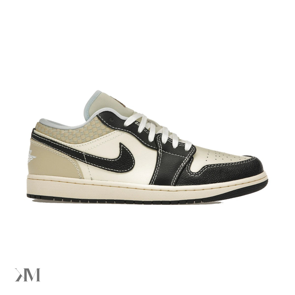 Jordan 1 Low SE Coconut Milk Black Muslin, side profile
